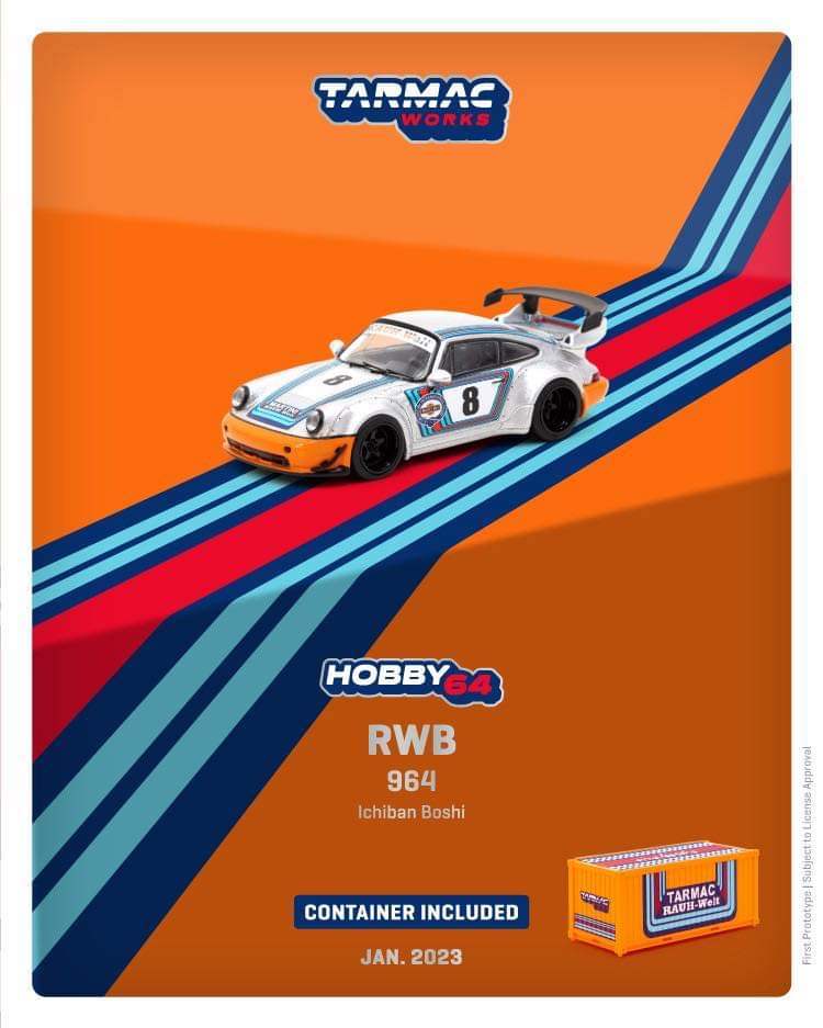 Tarmac Works 1:64 SCALE RWB 964 Ichiban Boshi with container