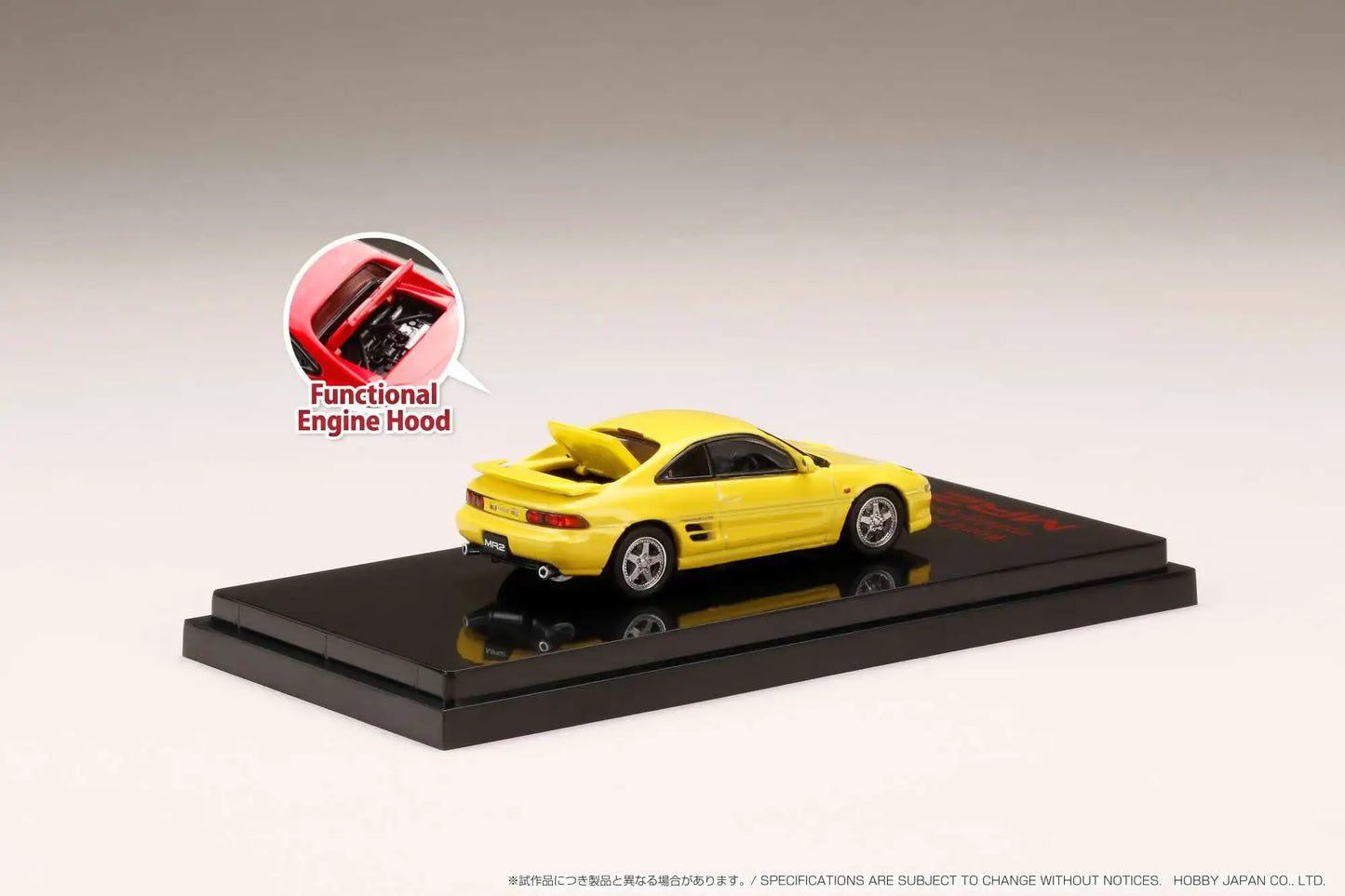Hobby Japan 1/64 Toyota MR2 (SW20) GT-S Customized Version Yellow