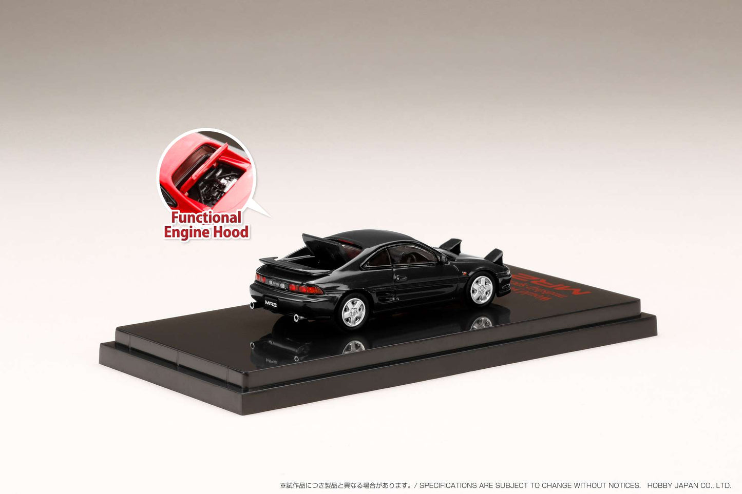 Hobby Japan 1/64 Toyota MR2 (SW20) GT-S 1996 / Open Headlight Black