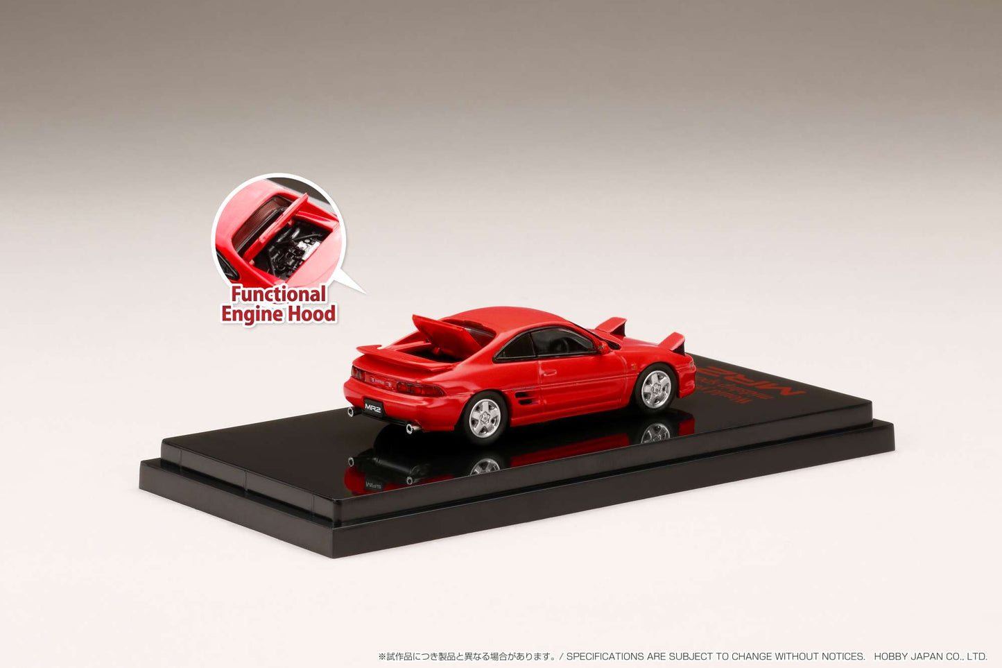 Hobby Japan 1/64 Toyota MR2 (SW20) GT-S 1996 / Open Headlight Red