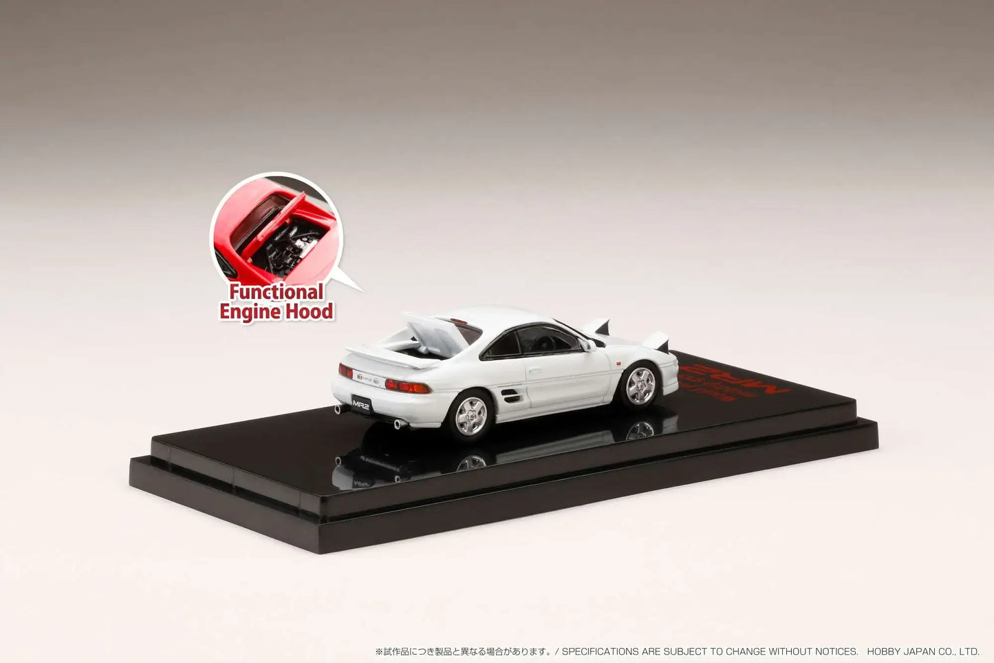 Hobby Japan 1/64 Toyota MR2 (SW20) GT-S 1996 / Open Headlight White
