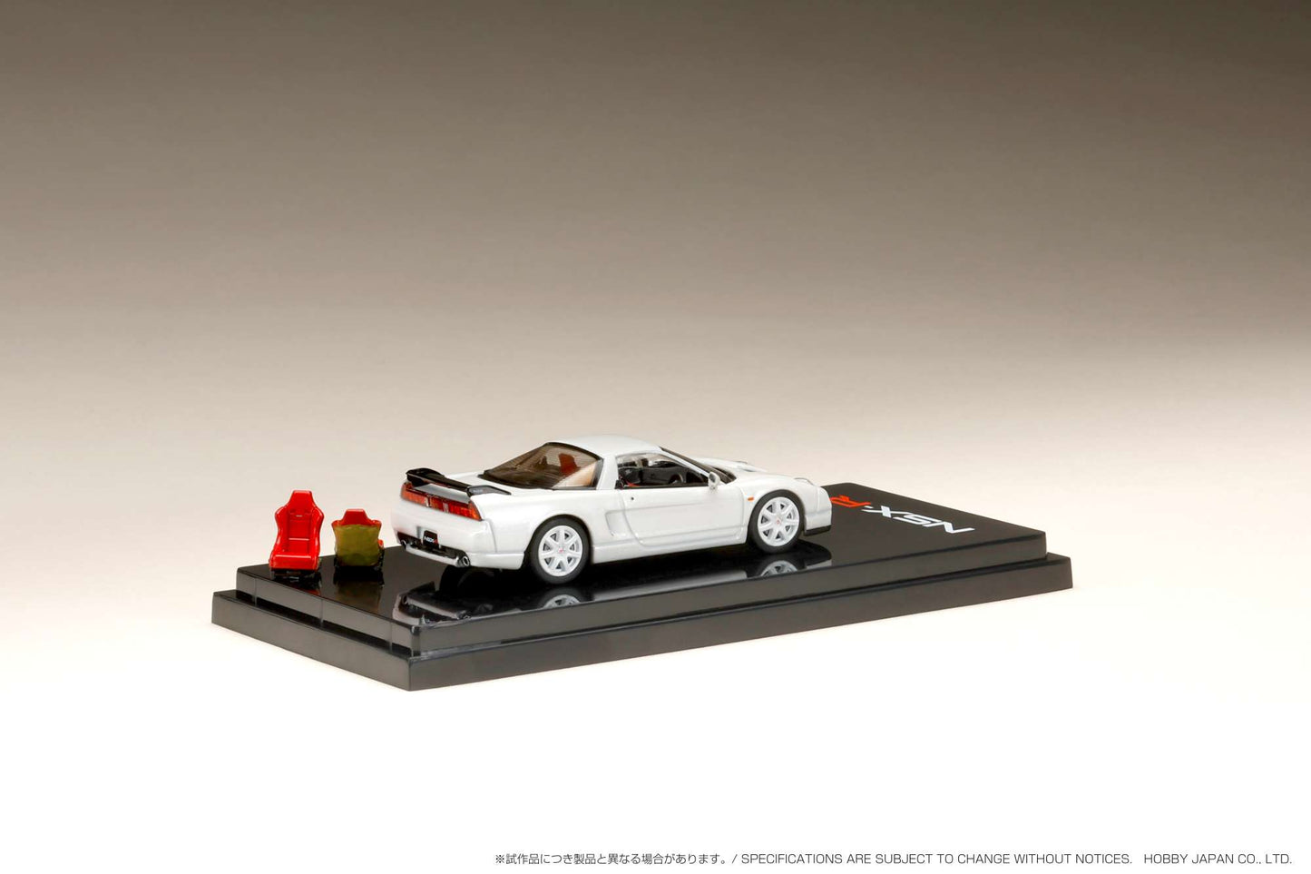Hobby Japan 1/64 Honda NSX-R (NA2) with Genuine Seats Display Model Championship White