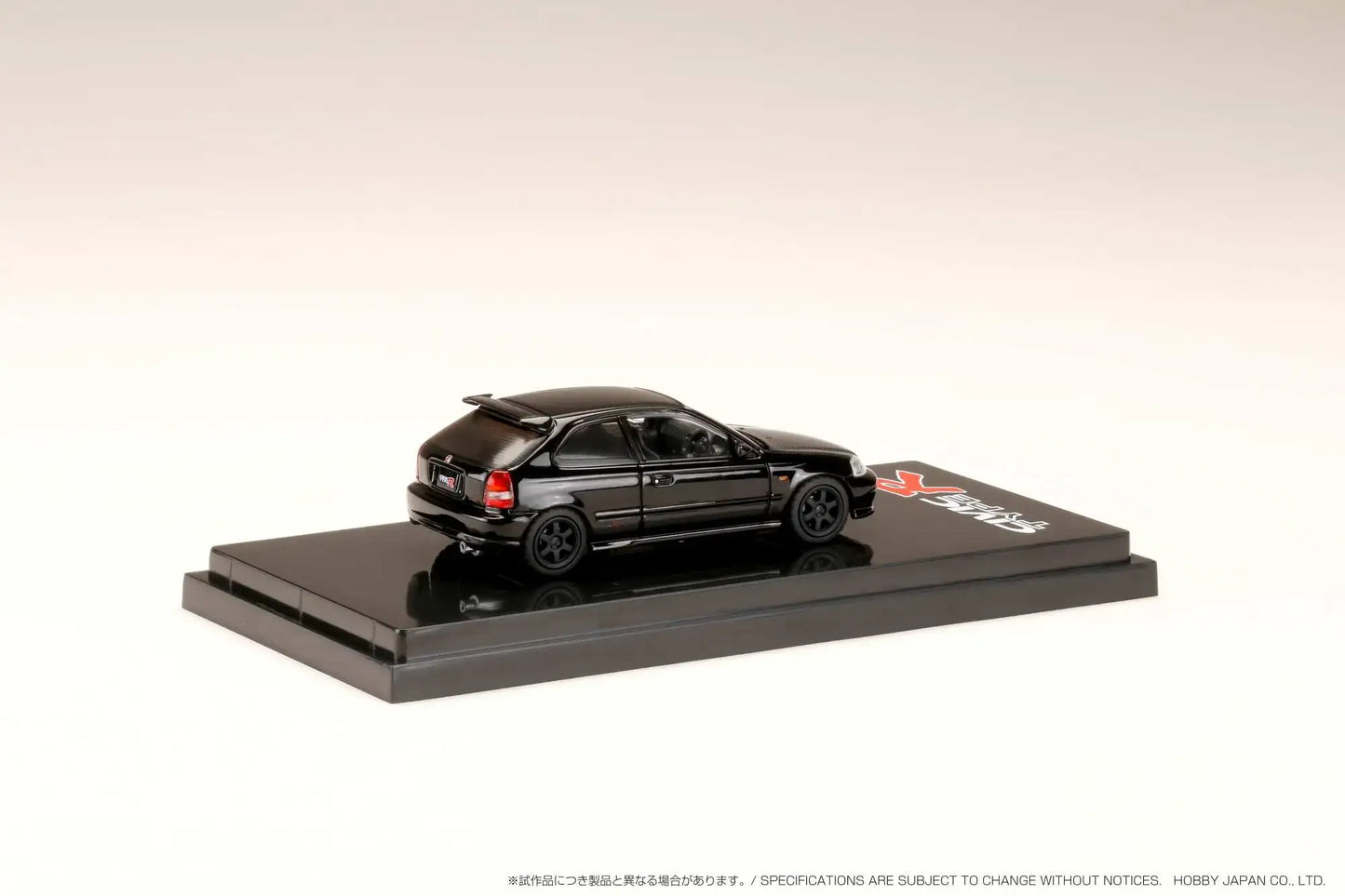 Hobby Japan 1/64 Honda CIVIC Type R (EK9) with Engine Display Model Customized Version Black