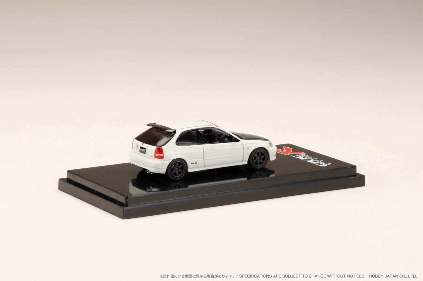 Hobby Japan 1/64 Honda CIVIC Type R (EK9) with Engine Display Model Customized Version White Hobby Japan