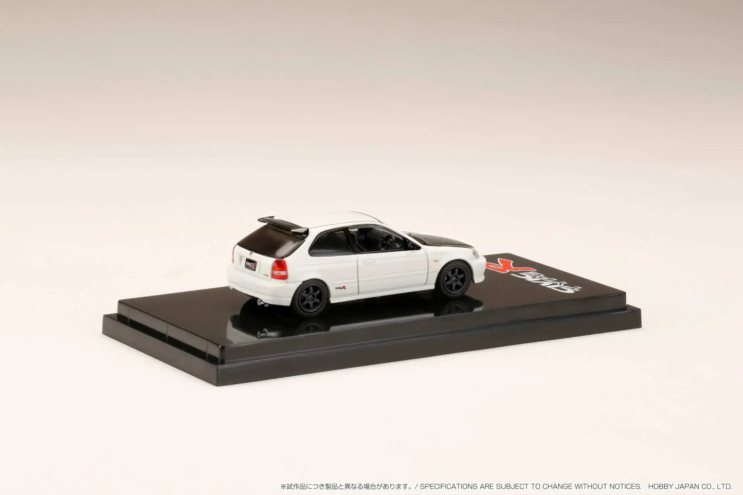 Hobby Japan 1/64 Honda CIVIC Type R (EK9) with Engine Display Model Customized Version White
