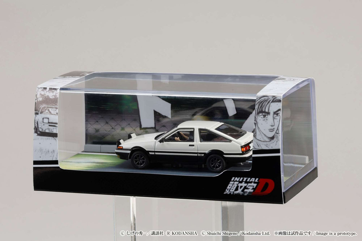 Hobby Japan Initial D 1/64 Toyota SPRINTER TRUENO GT APEX AE86 / INITIAL D VS Ryosuke Takahashi With Takumi Fujiwara Figure