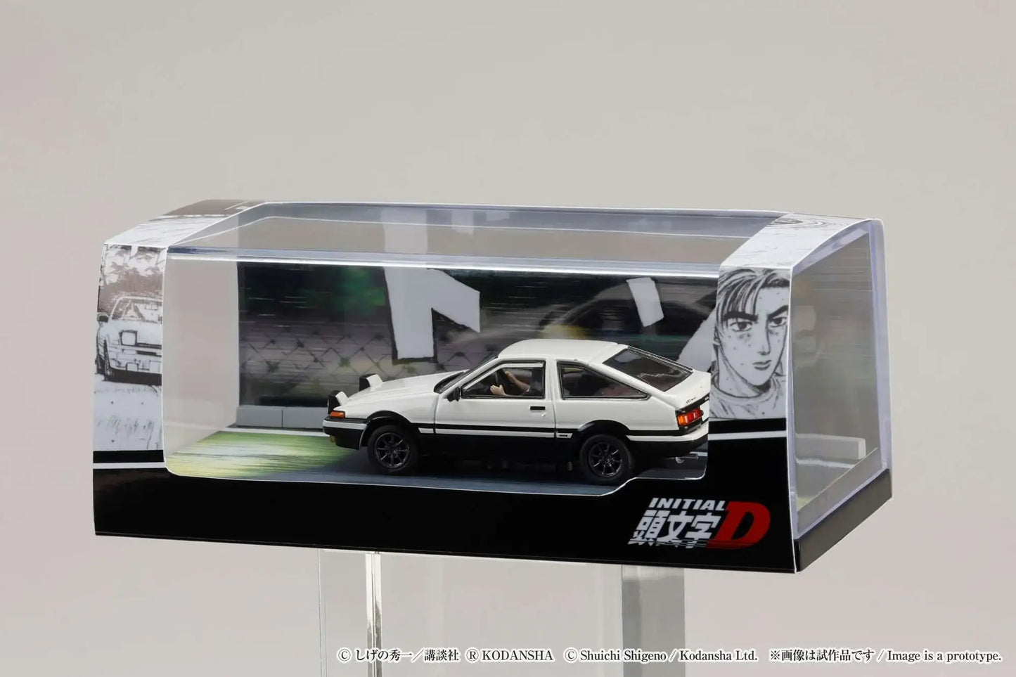 Hobby Japan Initial D 1/64 Toyota SPRINTER TRUENO GT APEX AE86 / INITIAL D VS Ryosuke Takahashi With Takumi Fujiwara Figure