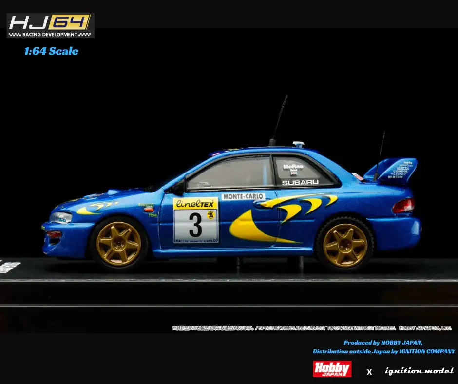 Hobby Japan Hobby Japan x Ignition Model 1/64 SUBARU IMPREZA WRC 1997 #3 (MONTE CARLO)