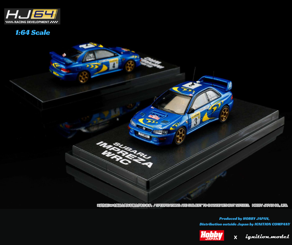 Hobby Japan x Ignition Model 1/64 SUBARU IMPREZA WRC 1997 #4 (MONTE CARLO) / WINNER