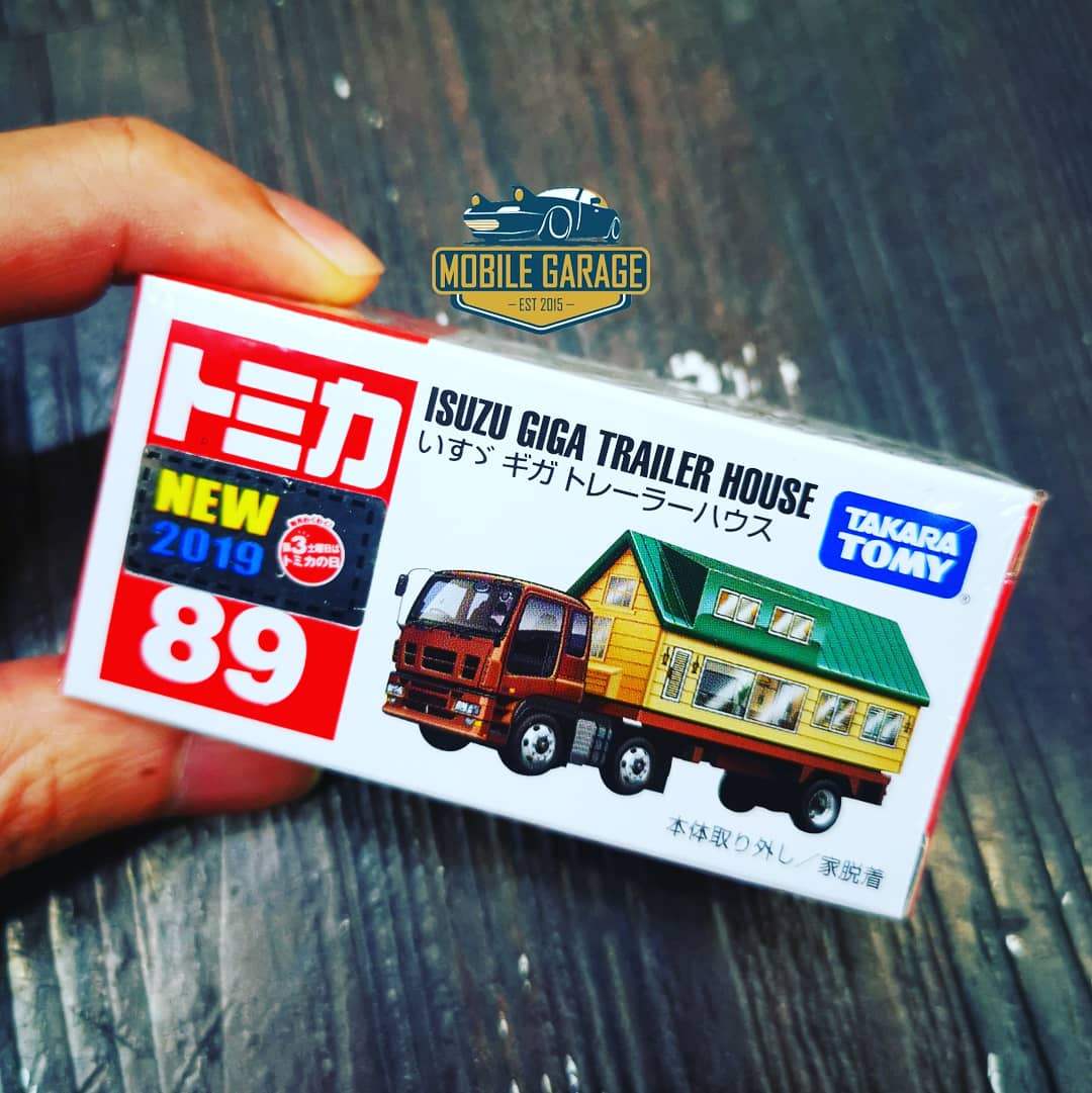 Tomica #89 Isuzu GIGA Trailer House-Takara Tomy-Tomica Common Series Made In Vietnam-Mobile Garage HK