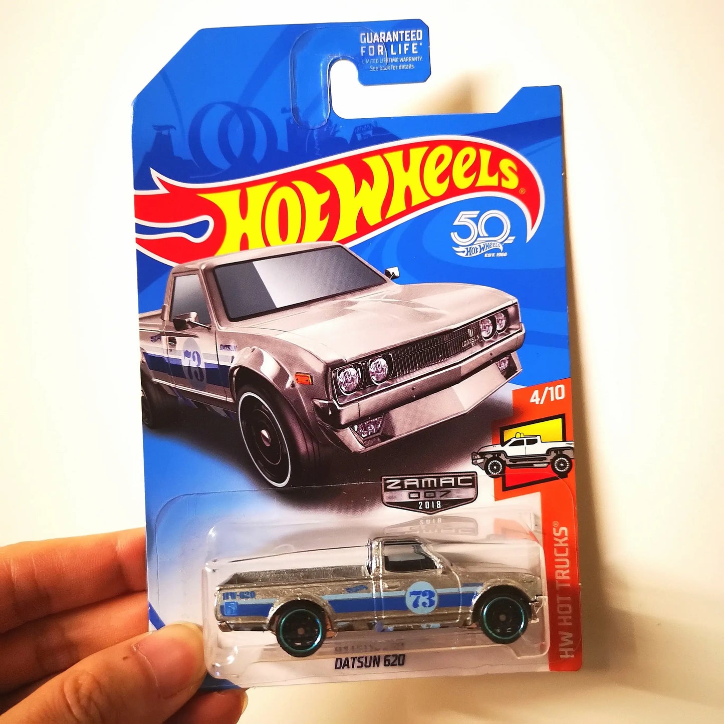 2018 Hot Wheels Zamac Datsun 620 Pickup-Mattel-1:64-Mobile Garage HK