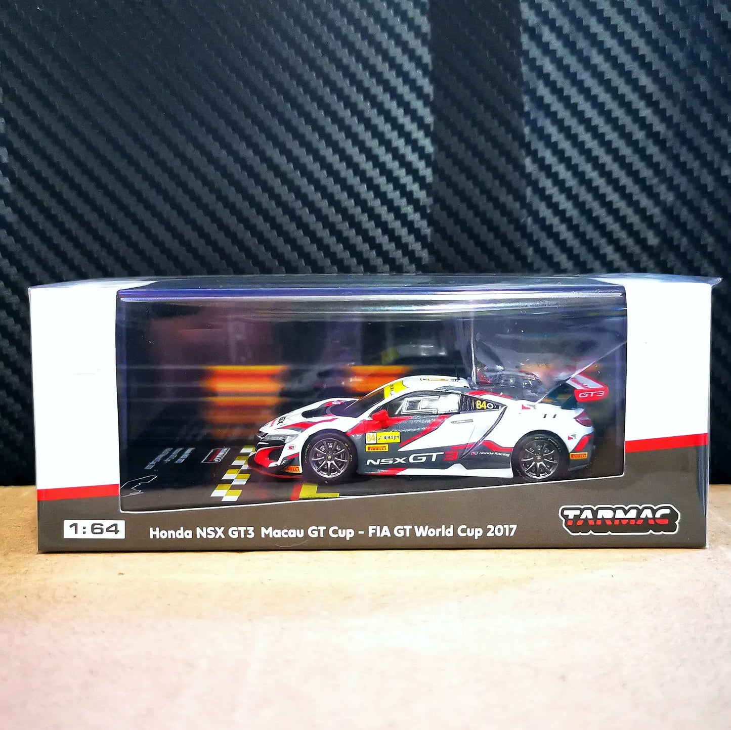 Tarmac Works 1:64 Scale Honda NSX GT3 Macau GT Cup - FIA GT World Cup 2017-Tarmac Works-Tarmacworks-Mobile Garage HK