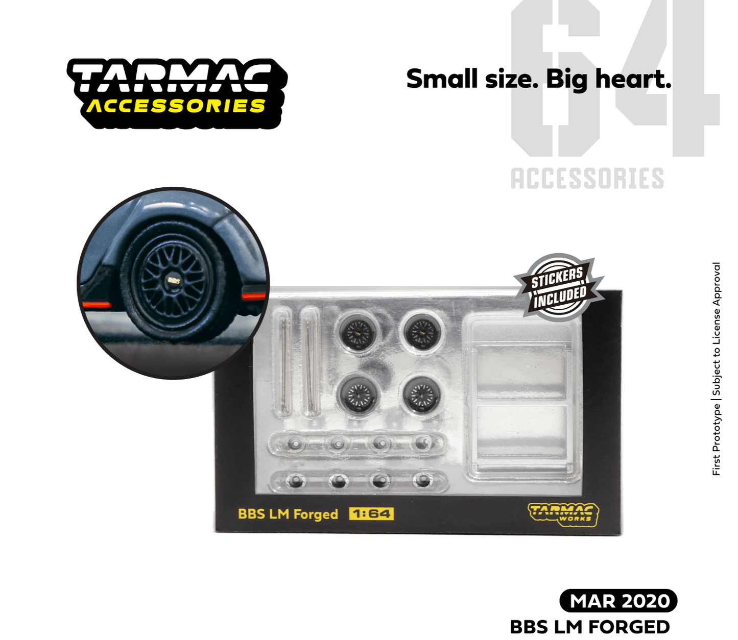 Tarmac Works BBS LM FORGED Rims with Tires fit 1:64 SCALE