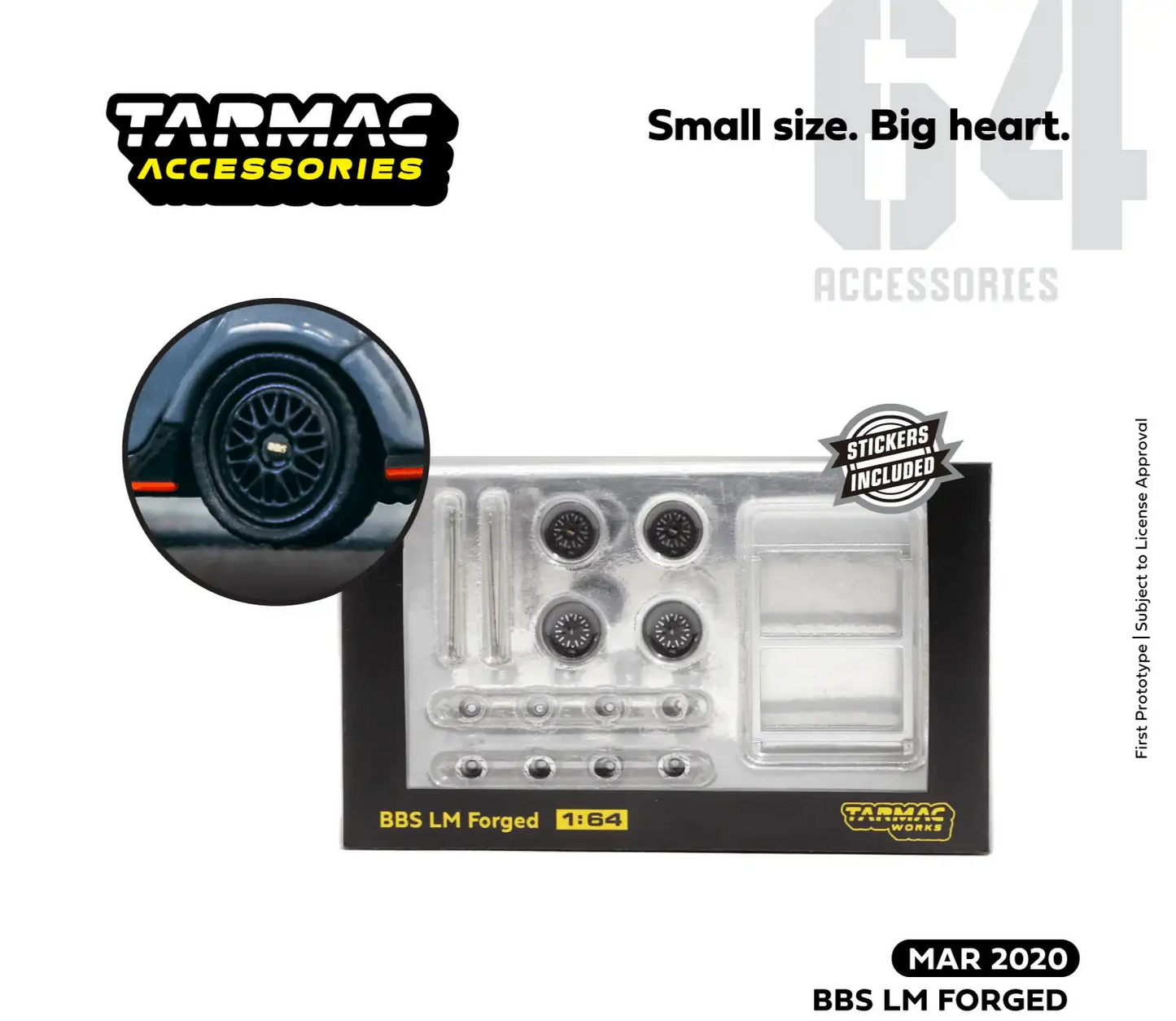 Tarmac Works BBS LM FORGED Rims with Tires fit 1:64 SCALE