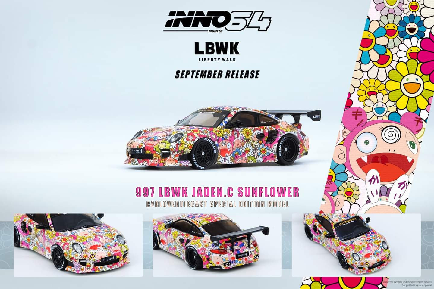 Inno64 LBWK JADEN.C Sunflower Porsche 911 GT3 RS (997)