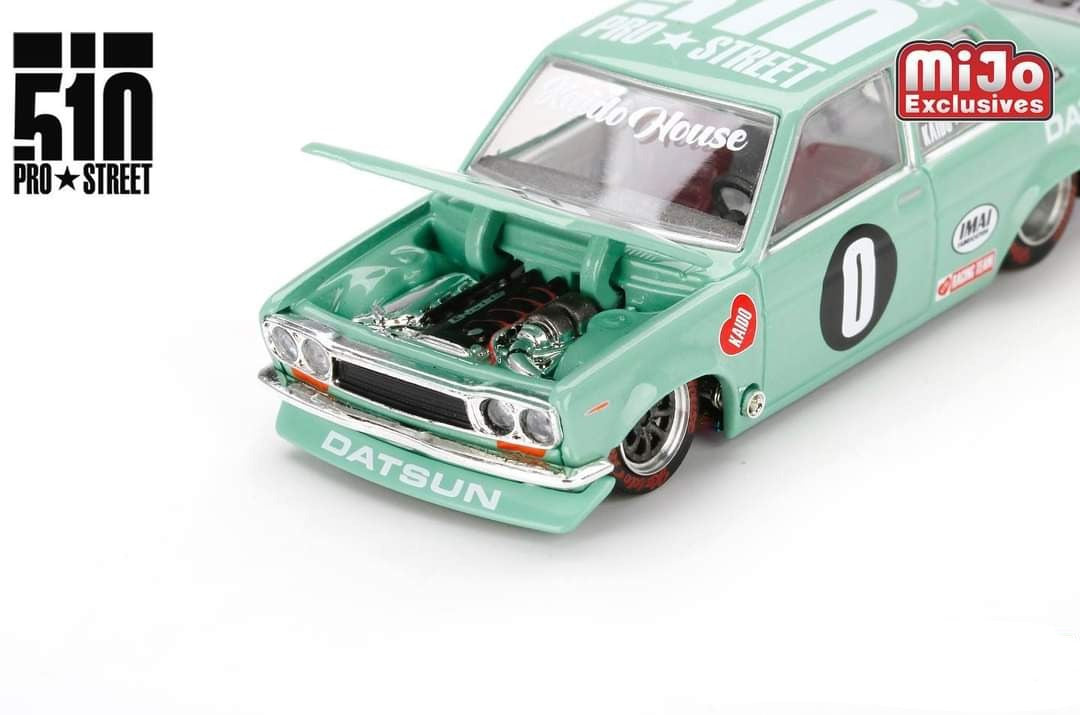 Mini GT x Kaido House x mijo exclusives 1:64 #008 Datsun 510 Pro Street Green