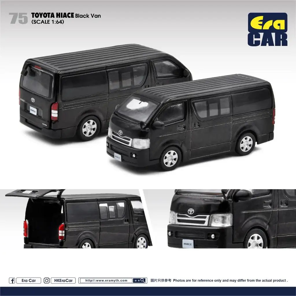 Era Car ERA Car #64 Toyota Hiace Black 1:64 Scale