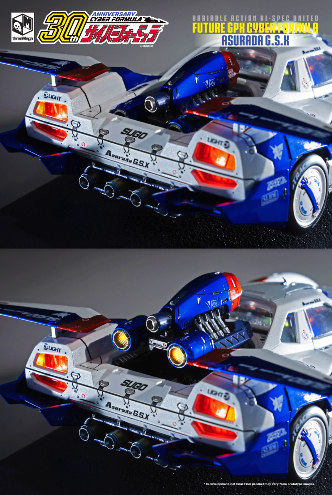 Free EMS shipping 2023 Release MegaHouse X Three Zero V.A. HI-SPEC 1:18 Cyber Formula Asurada GSX