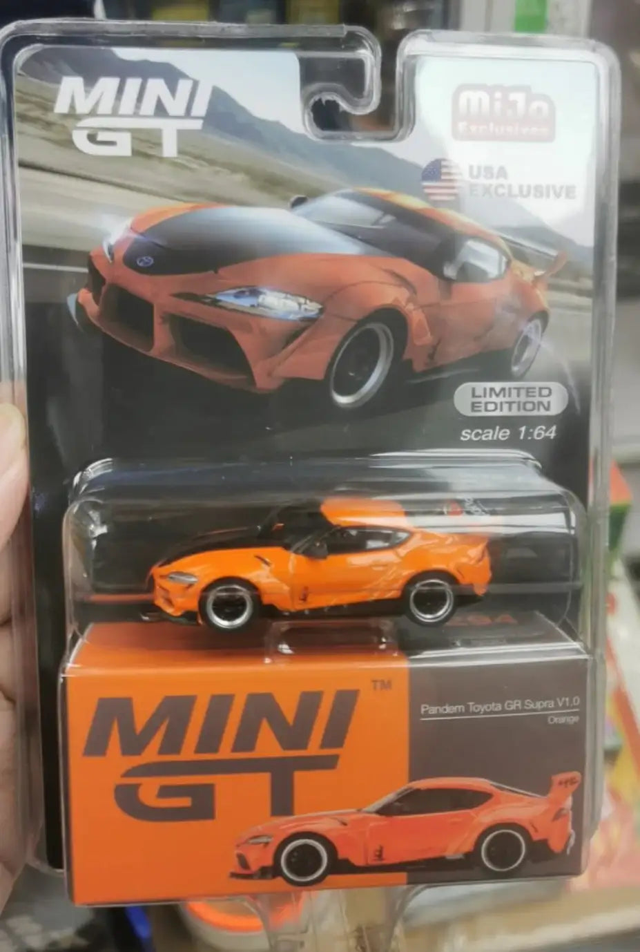 Mini GT x Mijo Exclusive 1:64 Scale Pandem Toyota GR Supra (A90) Orange Normal