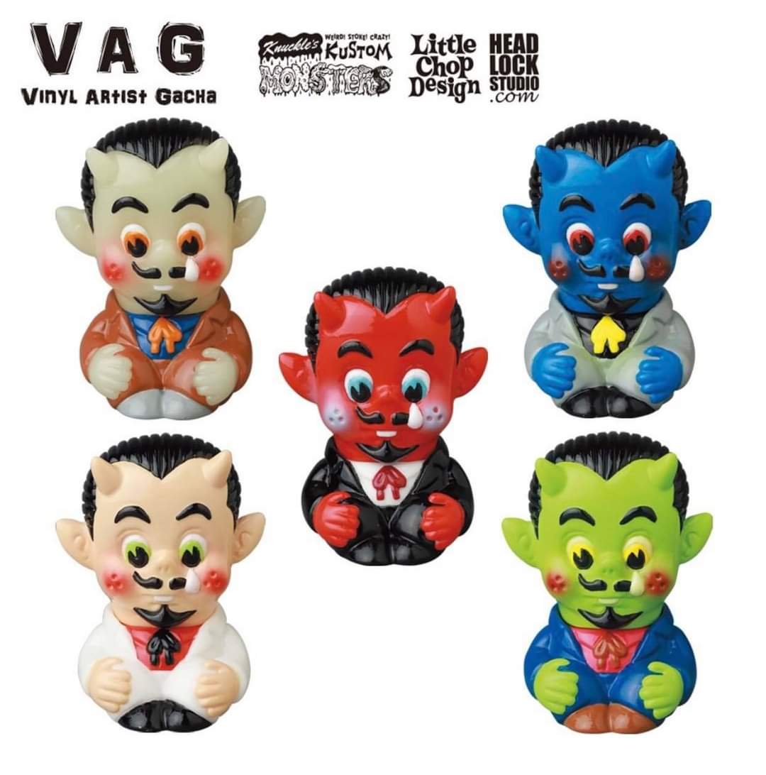 Medicom VAG Gacha VAG Negora 5 Pcs Set japan post limited Mini Sofubi Sad Lil' Diablo Vinyl Gacha