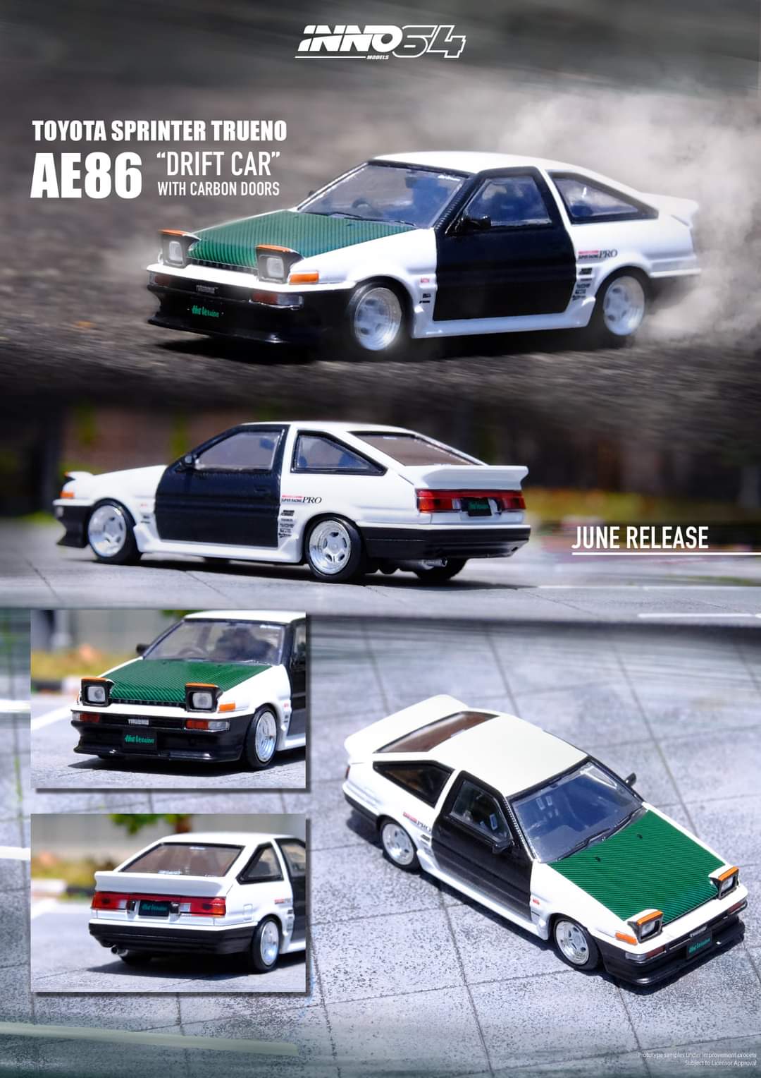 Inno64 Toyota Sprinter Trueno Corolla AE86 Inno64