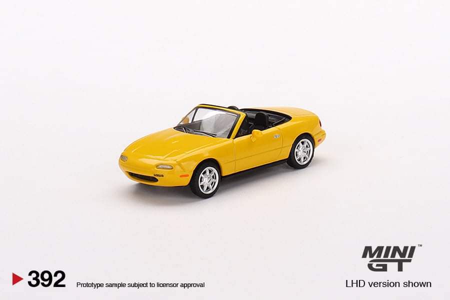 Mini GT #392 Mazda Miata MX-5 NA (Sun burst yellow) Mini GT