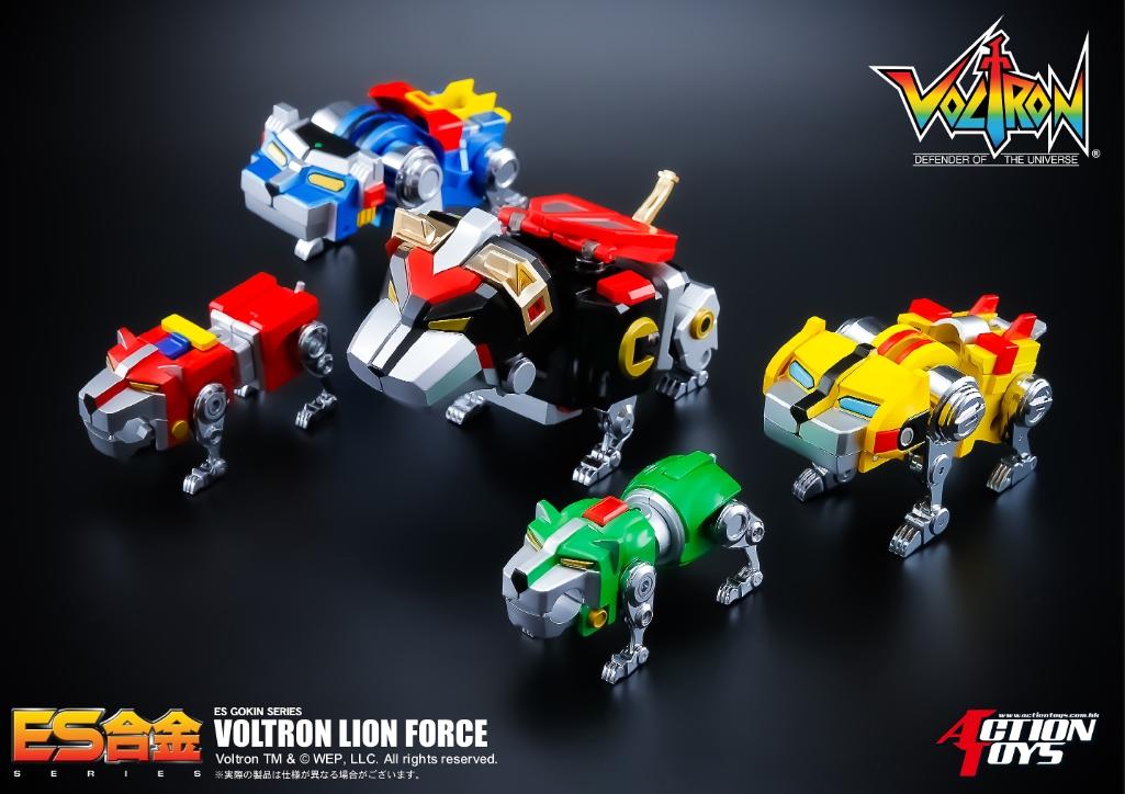 Free Shipping ES Gokin ES合金 Voltron Voltron Lion Force ES Gokin