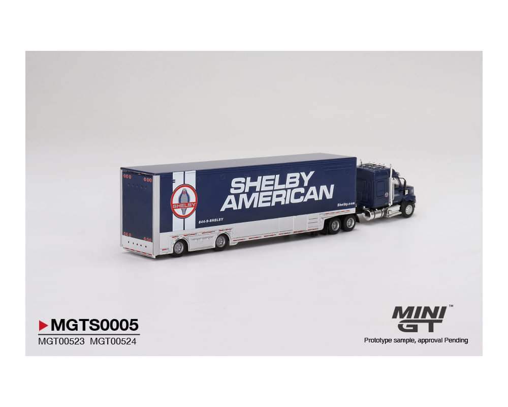 Mini GT Mini GT #MGTS005 MINI GT America Shelby Transporter Set (Included 1 transporter and 1 Car)