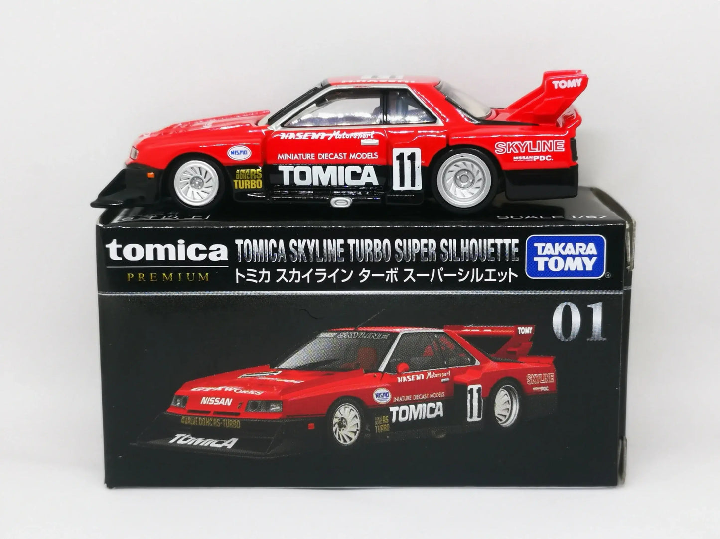 Tomica Premium 01 Nissan Skyline Turbo Super Silhouette 1:67 SCALE NEW IN Box