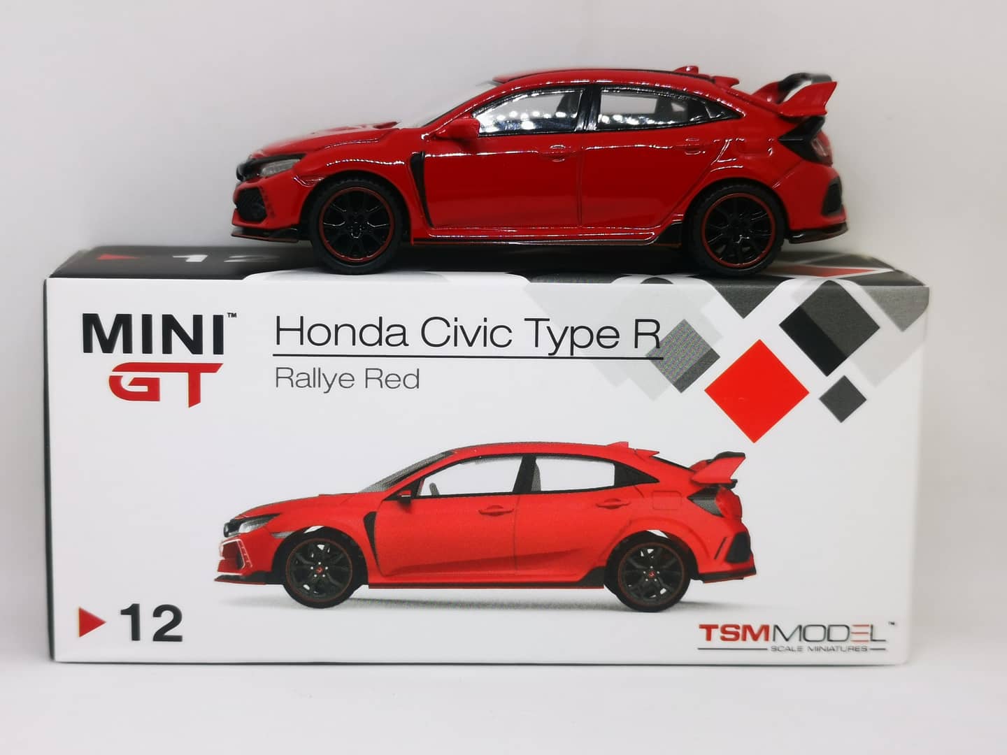 Mini GT #12 Honda CIVIC Type R FK8 Rallye Red LHD