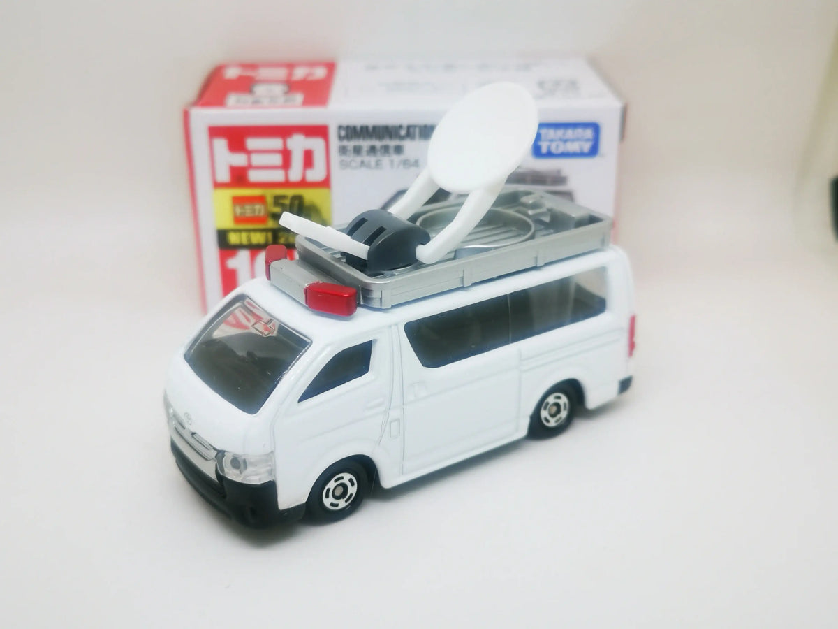 Takara Tomy Tomica #107 Toyota Hiace Satellite communication car 1:64 Scale
