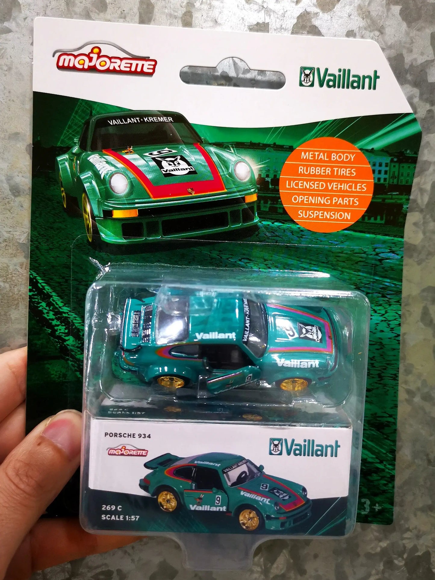 Majorette Majorette 1:64 Scale Vaillant Porsche 934 #9