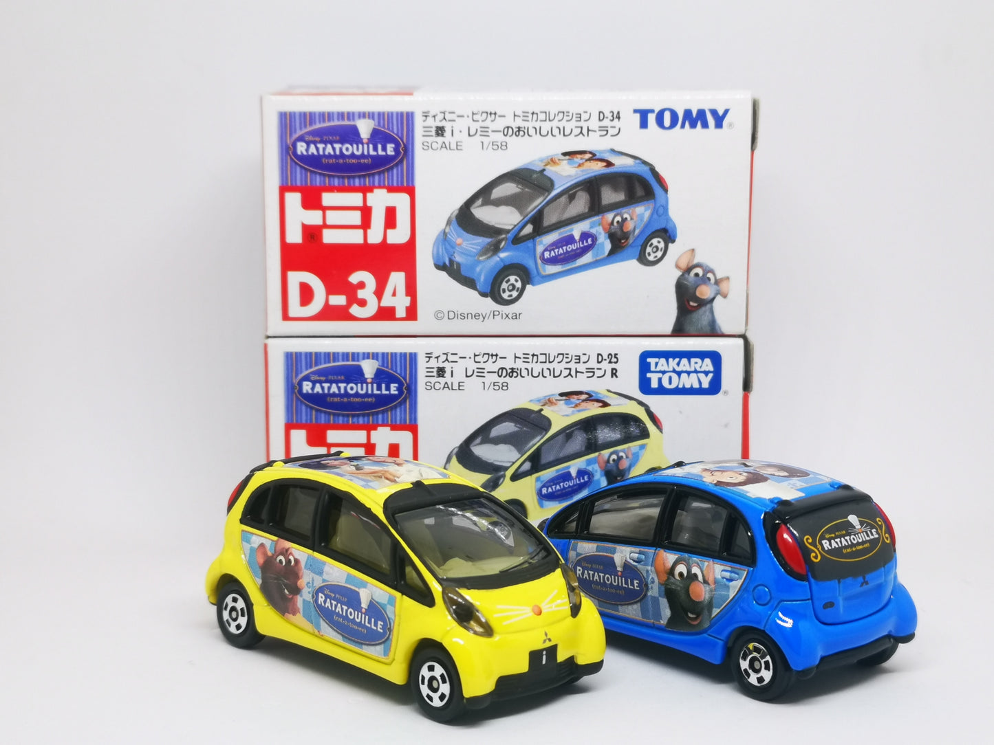 Disney Tomica D34 Ratatouille Mitsubishi i set of 2