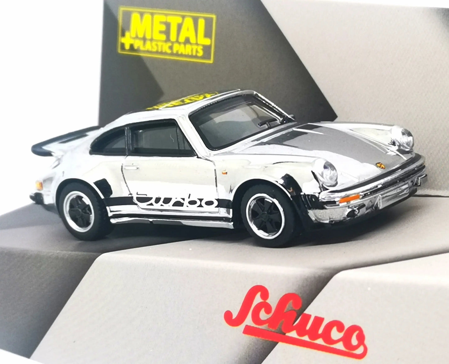 Schuco 1:64 Scale Schuco Hong Kong Exclusive Porsche 911 Turbo Chrome (930)