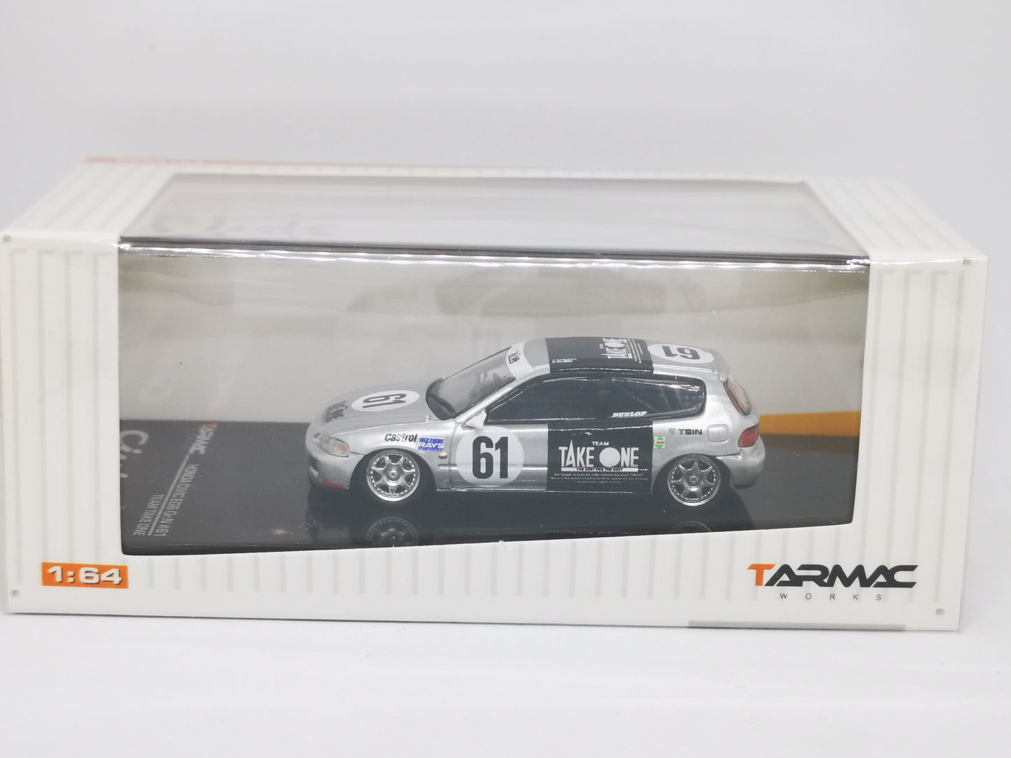 Tarmac Works Honda Civic Eg6 Gr.A Racing Team Take One #61 1:64 Scale