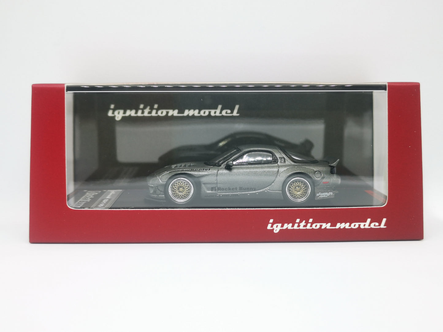 Ignition Model 1:64 Scale Mazda RX7 FD3S Rocket Bunny Titanium Gray