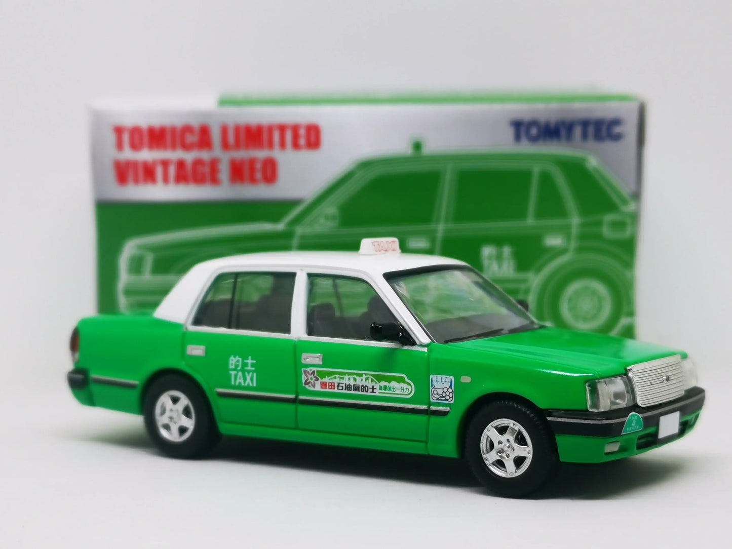 Tomica Limited Vintage Neo Hong Kong Exclusive Toyota Crown Comfort Hong Kong Taxi Green