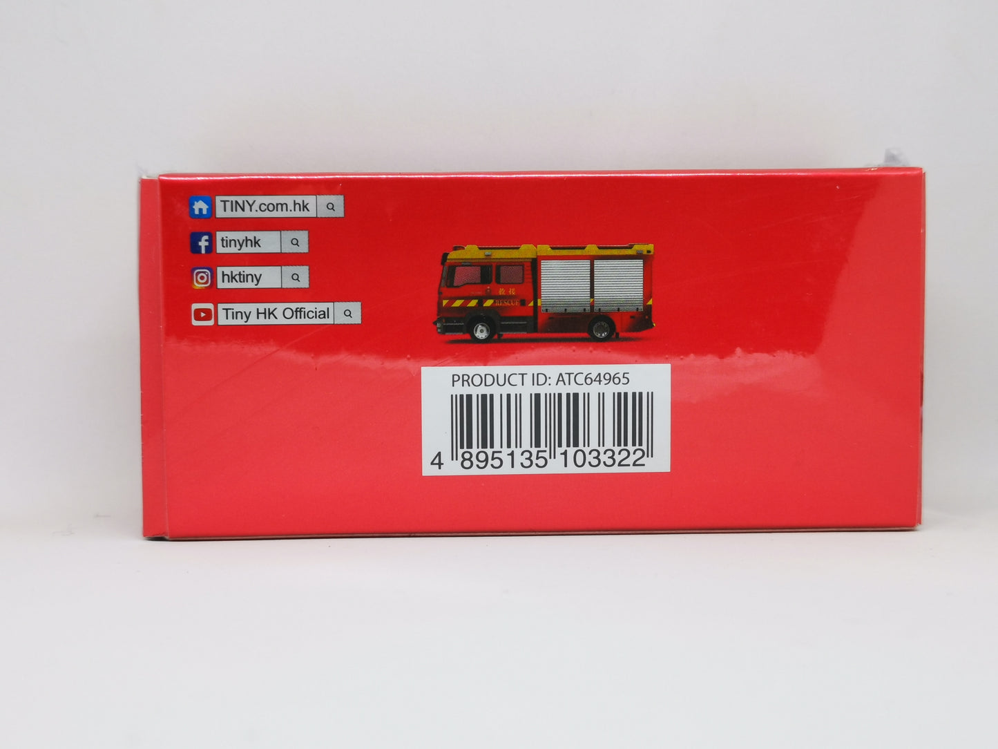 Tiny Not For Sale Item Hong Kong Fire Services Department MAN Light Rescue Unit Chrome Red