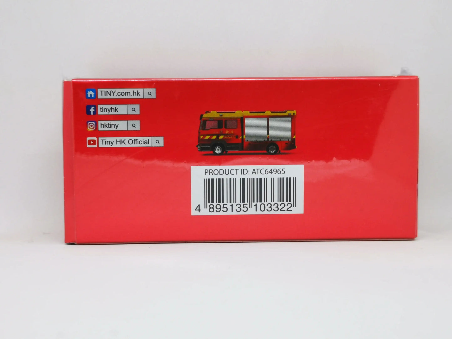 Tiny Not For Sale Item Hong Kong Fire Services Department MAN Light Rescue Unit Chrome Red