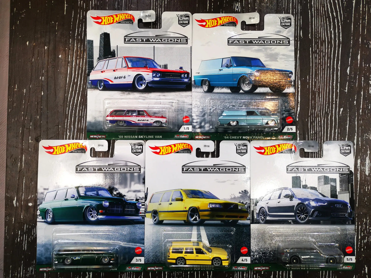 Hot Wheels Car Culture FPY86-954B Fast Wagon Set of 5
