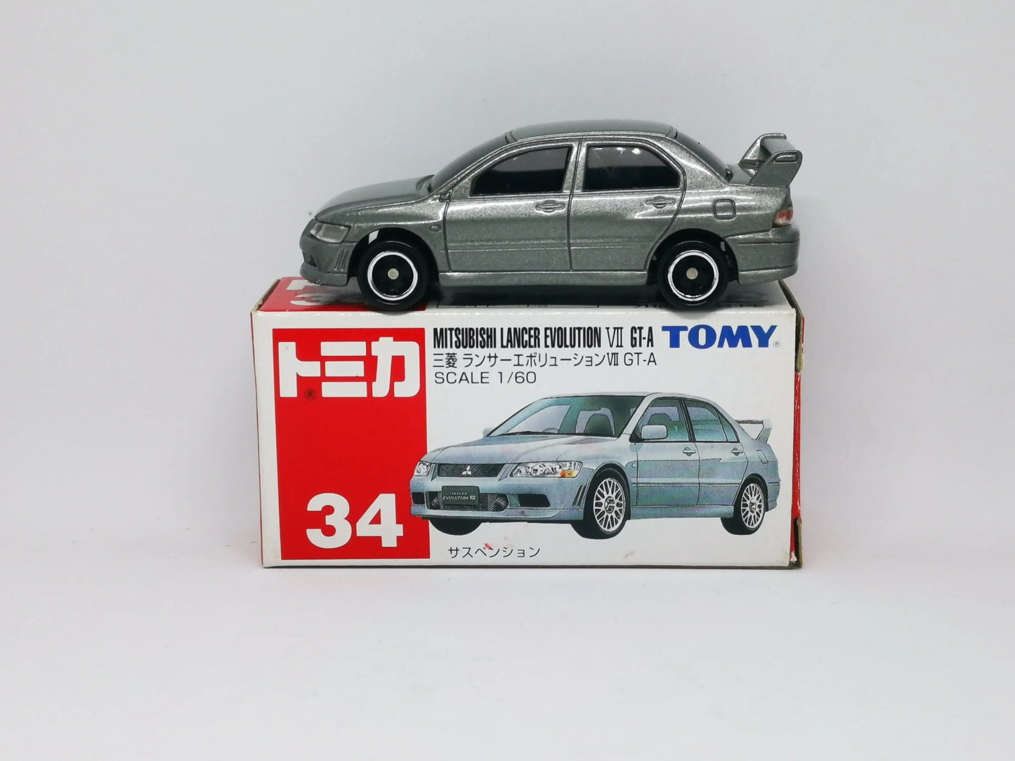 Tomica #34 Mitsubishi Lancer Evolution VII GT-A-Takara Tomy-Tomica Common Series Made In China-Mobile Garage HK