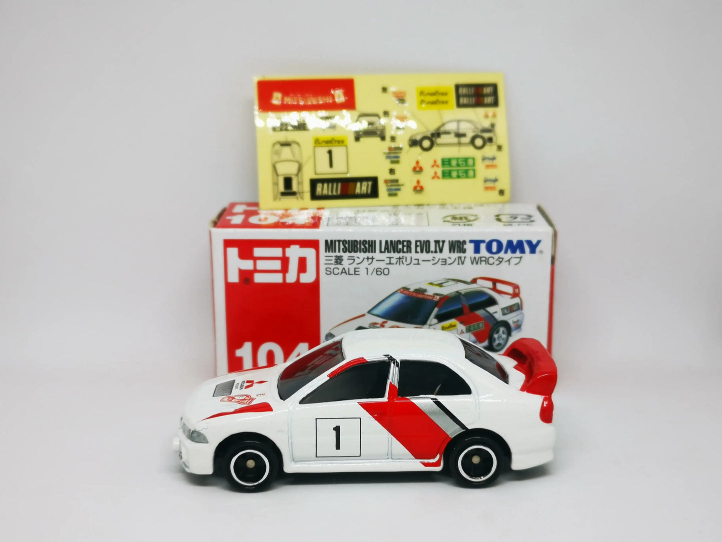 Tomytec Tomica #104 Mitsubishi Lancer Evolution IV WRC