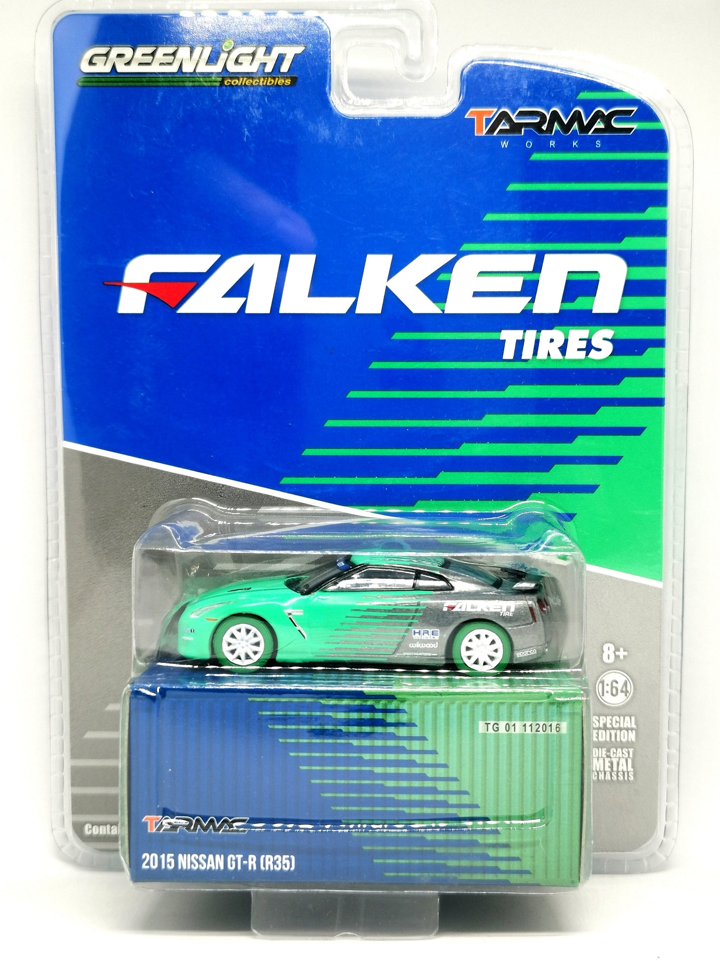 Tarmac Works X GreenLight1:64 Scale Falken Tires Nissan GT-R Chase Car