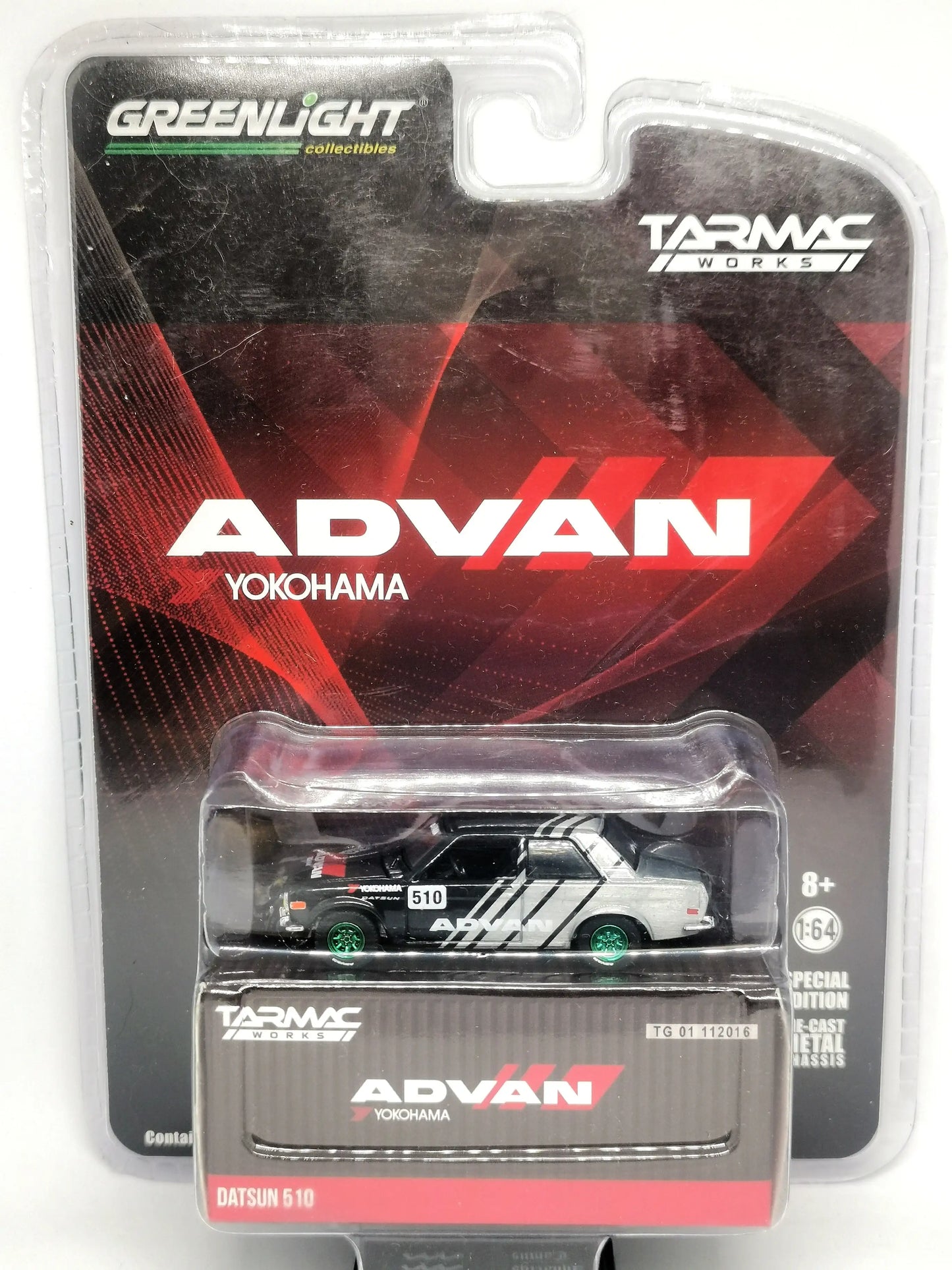 GreenLight X Tarmacworks Exclusive Chase Datsun 510 Bluebird Advan Yokohama