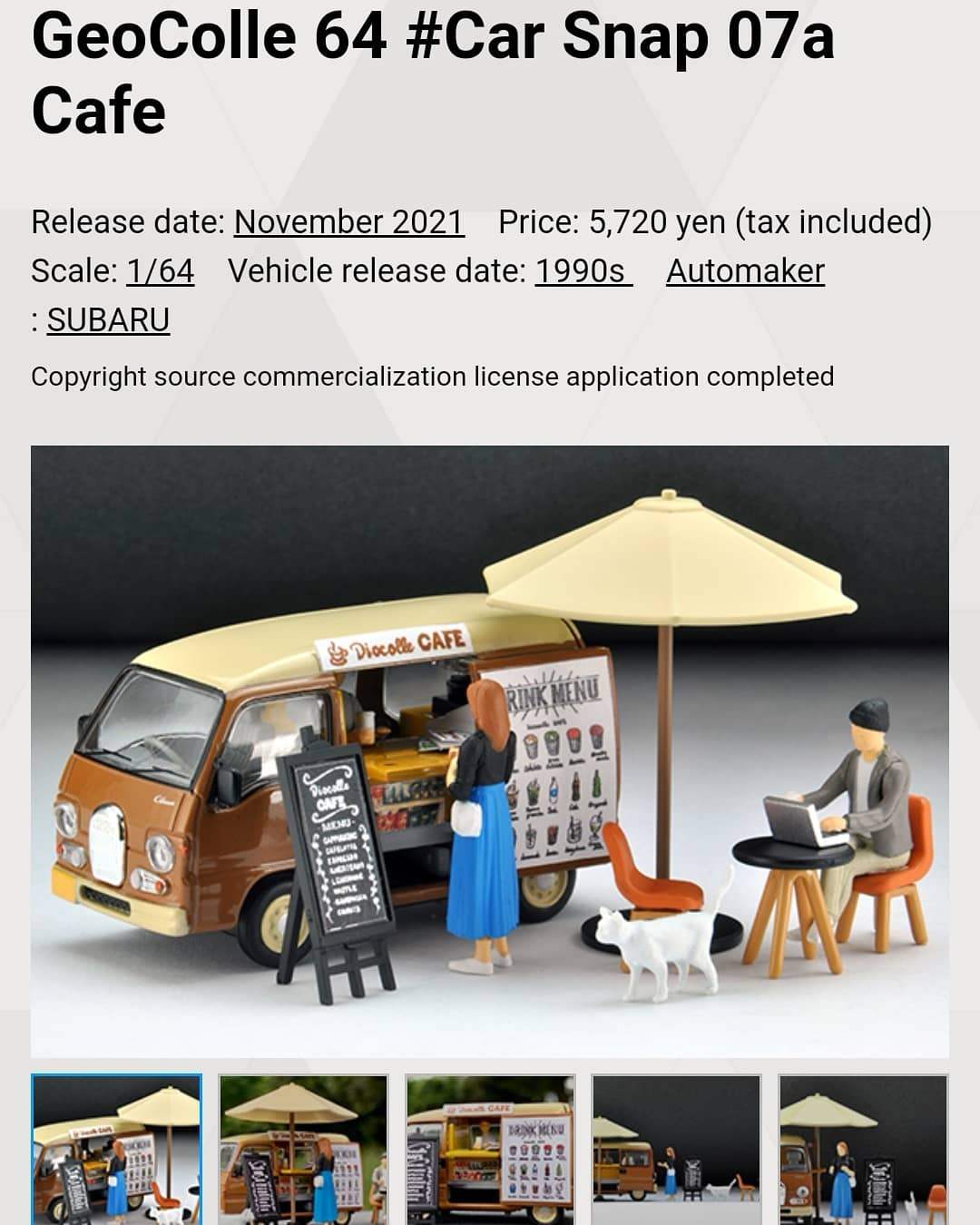 Tomica Limited Vintage Neo Diocolle 64 #Car Snap 07a Cafe Subaru Sambar Diaz Classic Takara Tomy