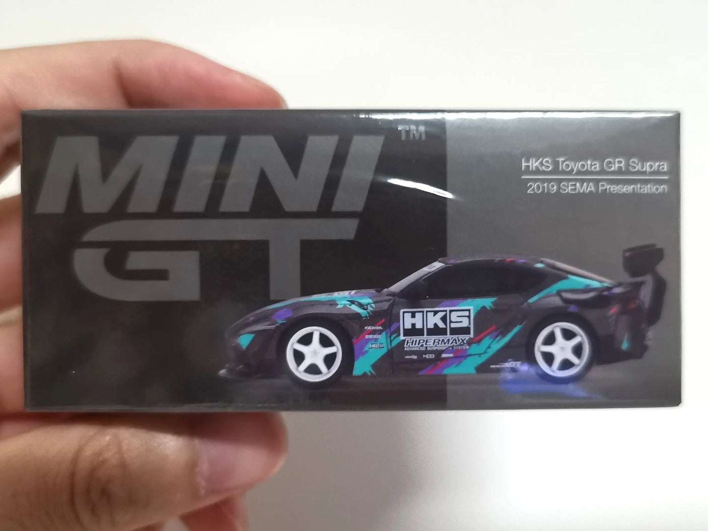 Mini GT Mini GT 1:64 Scale #212 HKS Toyota GR Supra 2019 SEMA Presentation