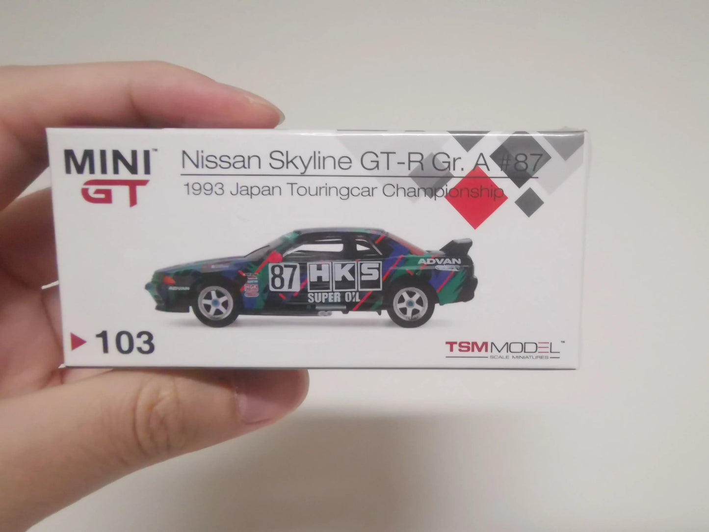 Mini GT MiniGT #103 1:64 Nissan GT-R R32 Gr.A No.87 HKS 1993 JTC