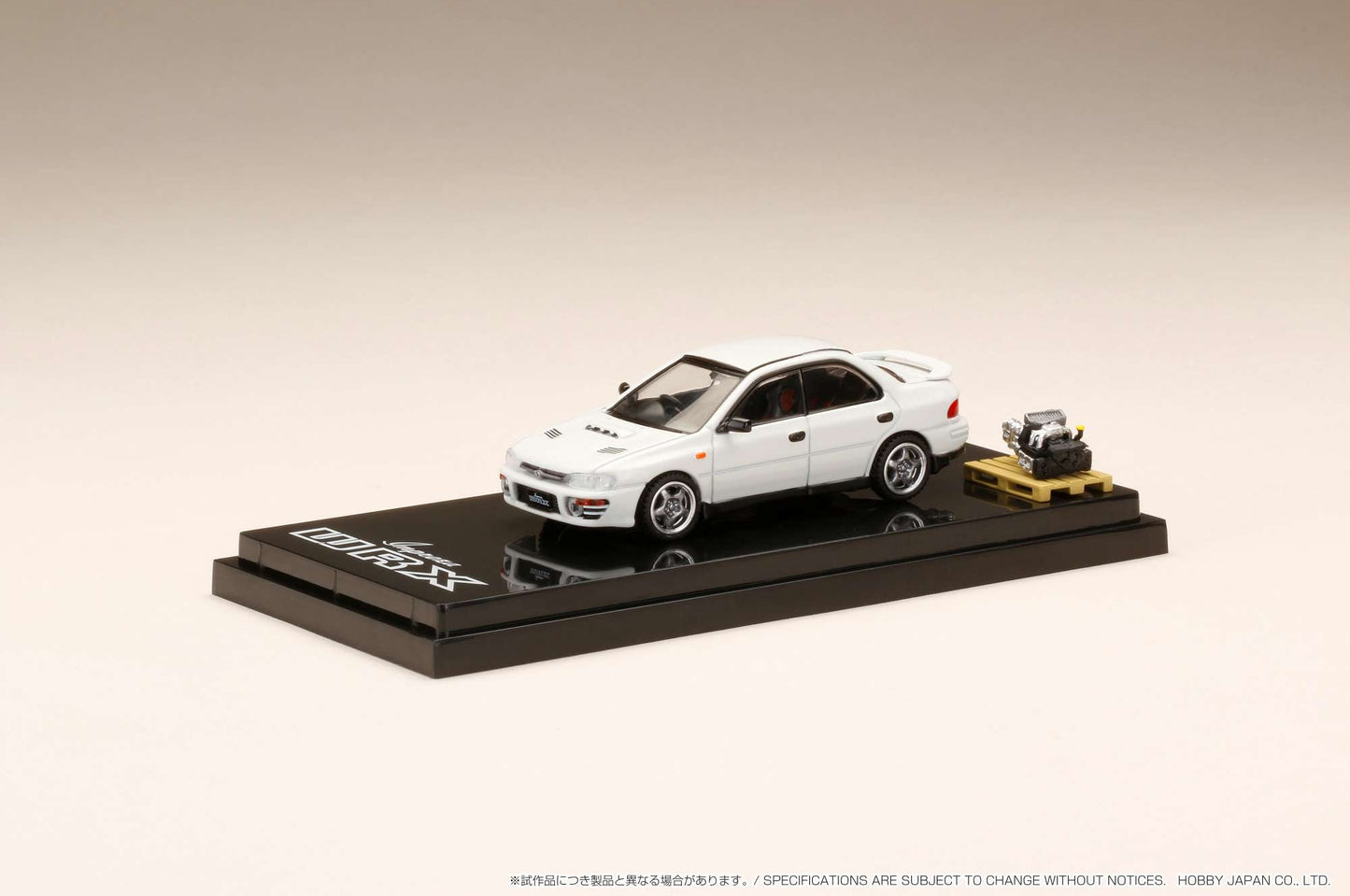 Hobby Japan
1/64 SUBARU IMPREZA WRX (GC8) 1992 with Engine Display Model White