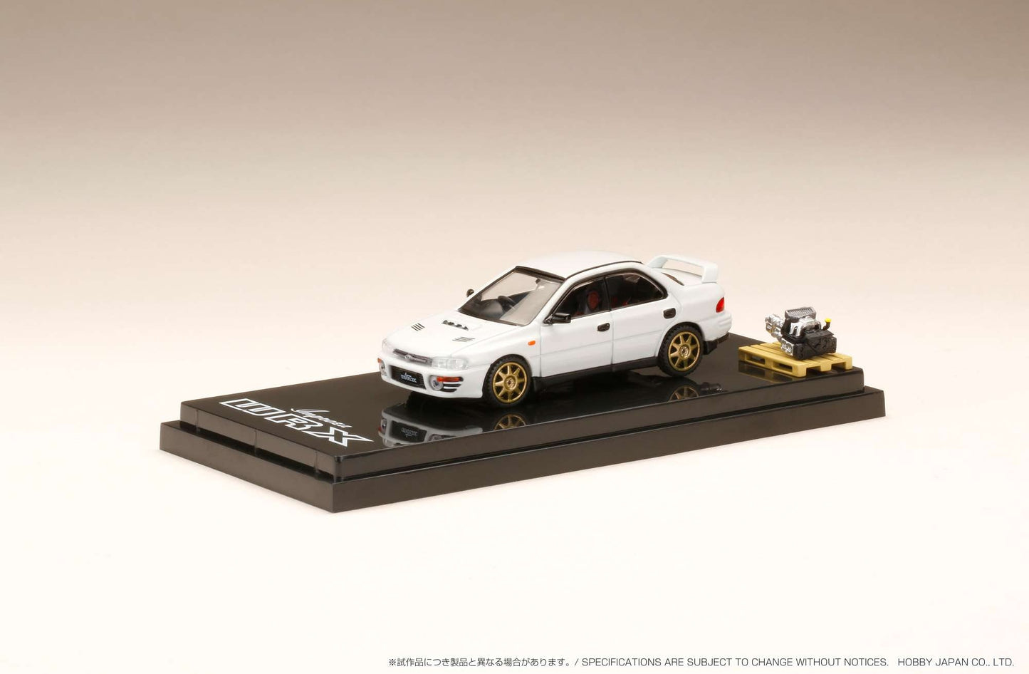 Hobby Japan
1/64 SUBARU IMPREZA WRX (GC8) 1992 Customized Version with Engine Display Model White