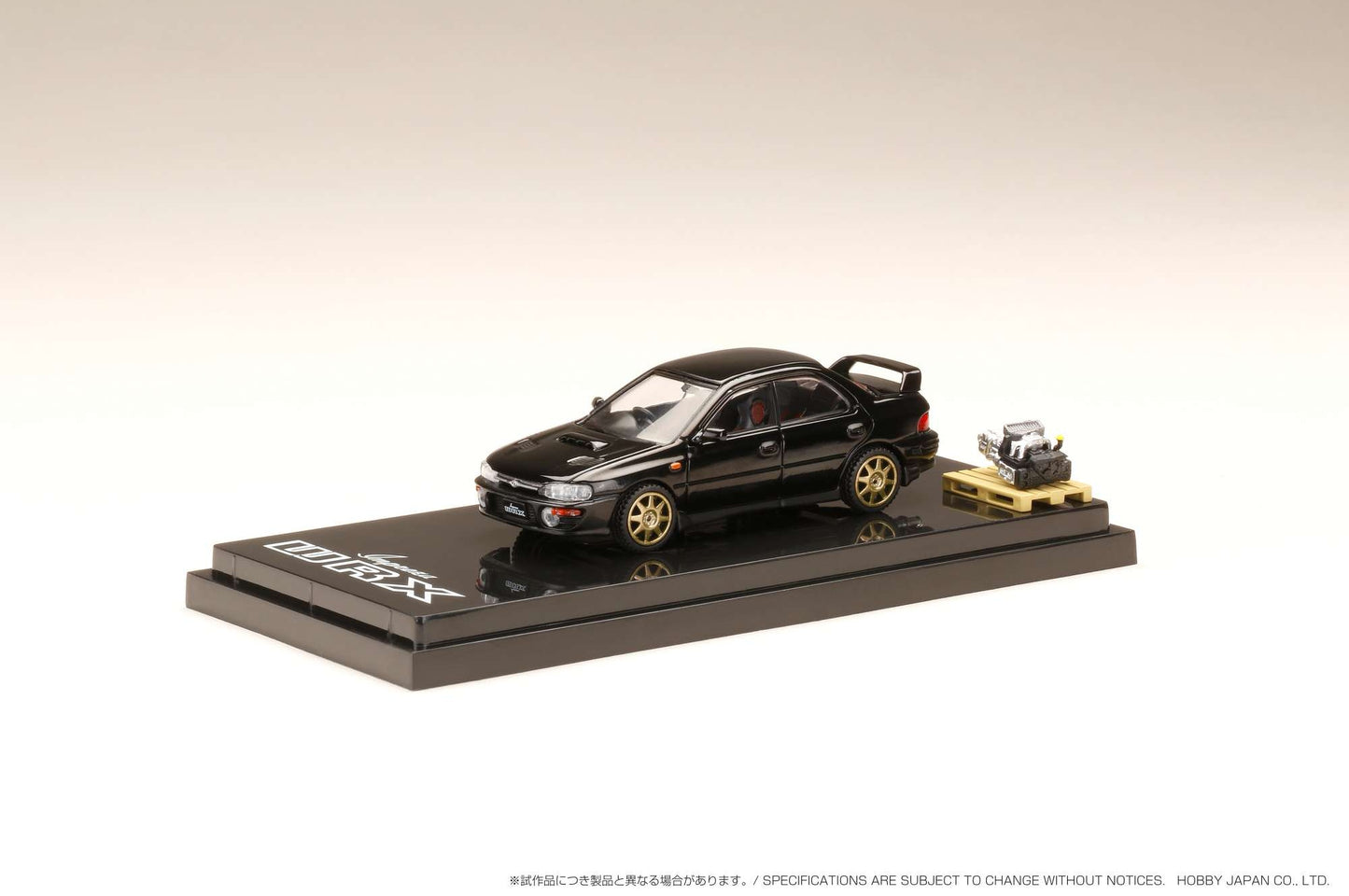 Hobby Japan
1/64 SUBARU IMPREZA WRX (GC8) 1992 Customized Version with Engine Display Model Black